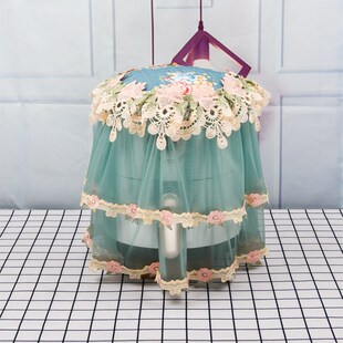 蕾丝盖巾破壁机电饭锅定制盖布防尘圆形空气炸锅套方形定做绿色