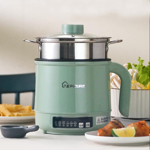 电煮锅多功能一体电火锅1-2人宿舍学生锅单人迷你小型家用电热锅