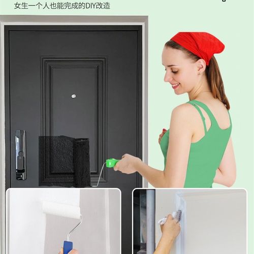 入户门改色防盗门翻新漆旧大门门漆换色铁门自刷水性金属自喷漆