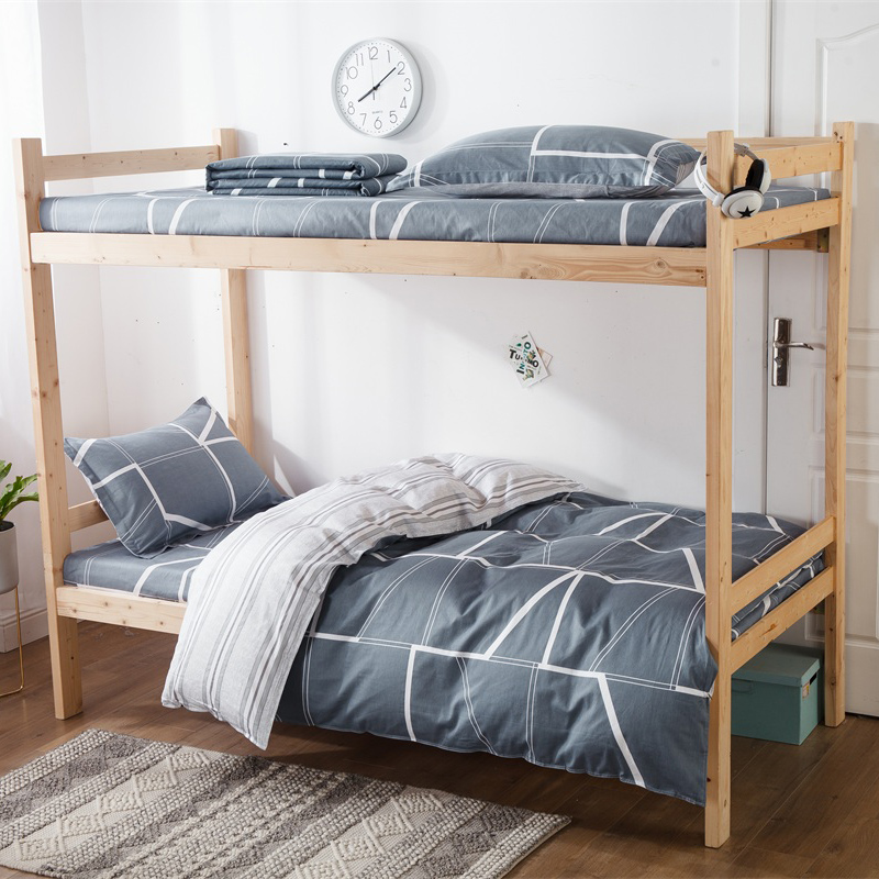 纯棉男女学生宿舍三件套床品5套件0.9米1.0m1.2全棉床单高低床品