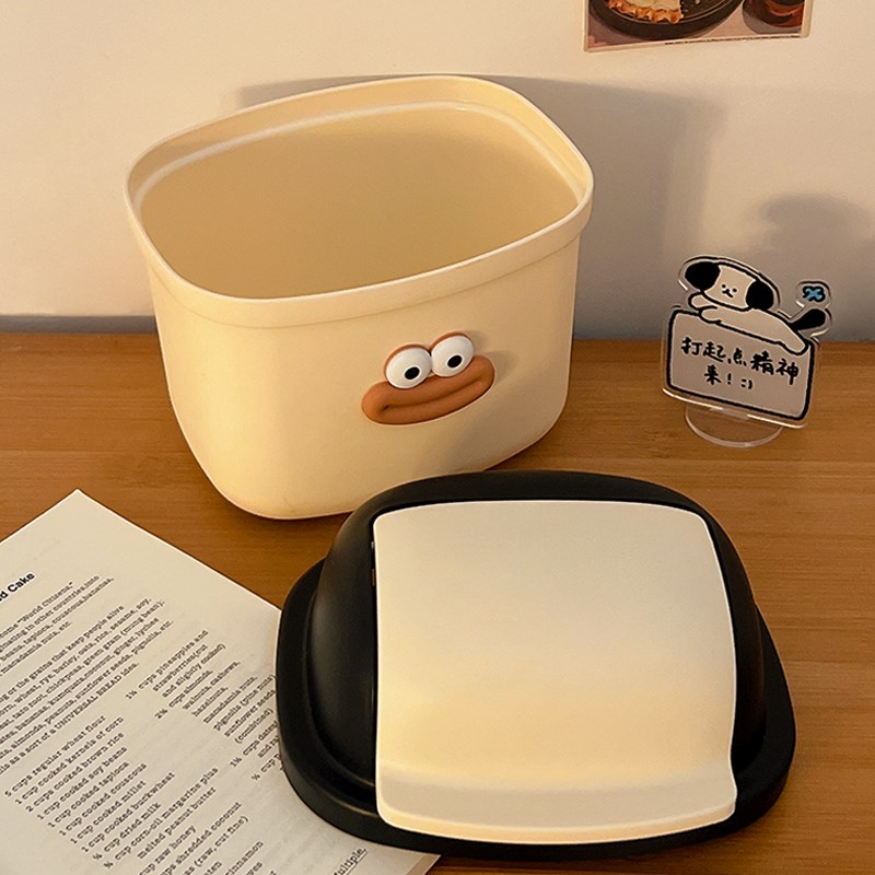 桌面垃圾桶可爱小号书桌桌上垃圾桶带盖垃圾桶宿舍办公室家用茶几