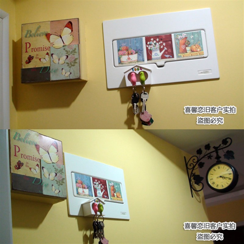 瓷砖贴画创意厨房浴室卫生间防水贴片遮挡墙孔堵洞装饰品贴纸花盆