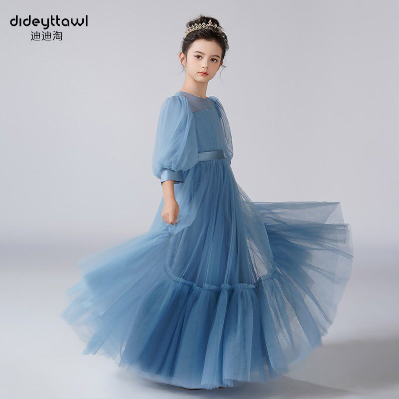 迪迪淘女童礼服公主裙仙气女童生日蓬蓬莎裙钢琴演奏主持表演服