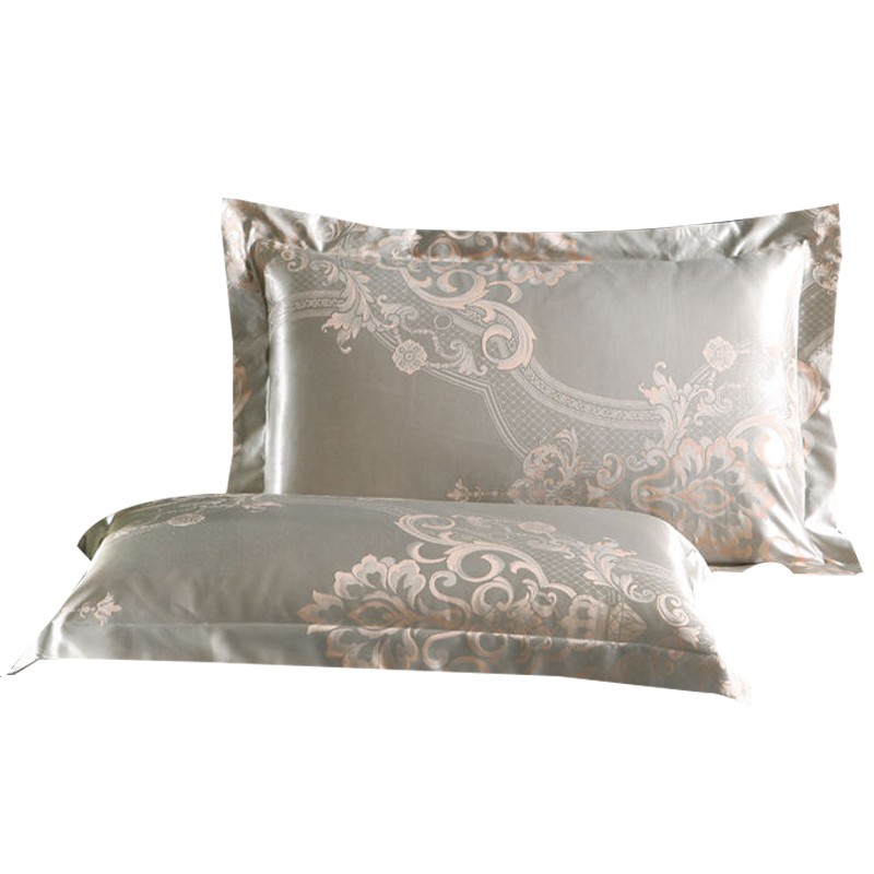 贡缎提花一对装全棉纯棉信封枕套4874cm成人枕芯套夏季单人枕头套