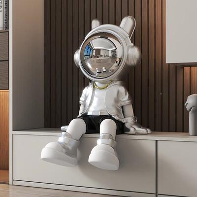 意QJ4564宇航员桌面摆件电装视柜柜入户玄书关创办公室饰品新房乔