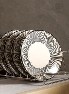 304架不锈钢碟RAQ子水架晾碟-盘子砧板架碟子收纳厨房沥置物69格