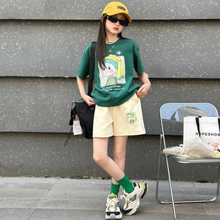 女童夏季休闲短裤2024新款外穿洋气童装中大儿童女夏天薄五分裤子