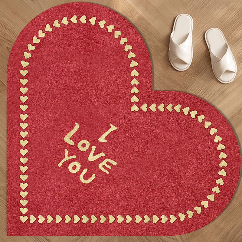 爱心入户门地垫pvc皮革进门可擦免洗脚垫门垫门口我爱你心形地毯