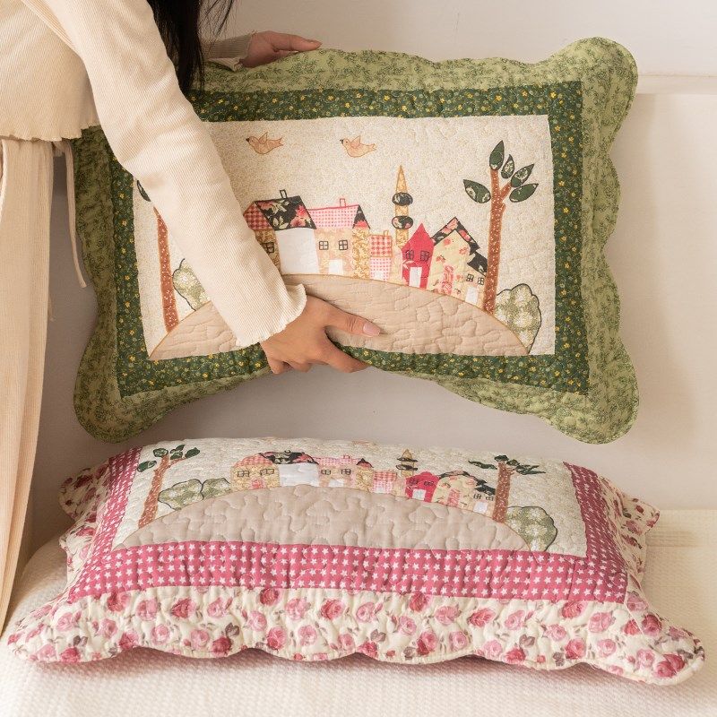 小房子枕套40x60棉可爱加厚枕头套单人家用新款柔软小清新,床上用品,枕套,淘宝优惠券,粉丝福利购,淘宝优惠卷