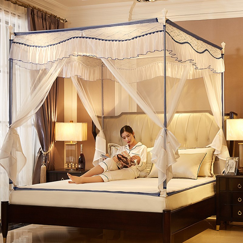 床笠款蚊帐135x190回底150x190防摔2米x2米大床蚊帐家用2024新款