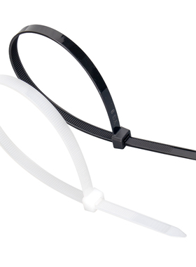 自锁式尼龙扎带4*150 黑白色勒死狗高强度捆绑塑料扎线束带拉紧器