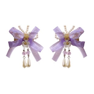 汉服配饰古装儿童头饰古风流苏发饰小女孩发夹发卡网纱短发发量少