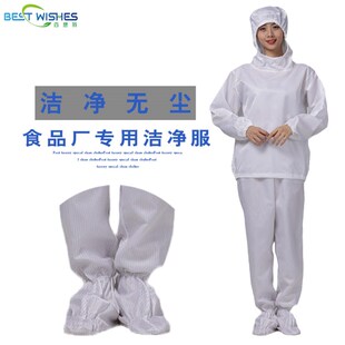 食品药厂洁净服 防静电连帽分体无尘净化工作服男女防尘喷漆透气