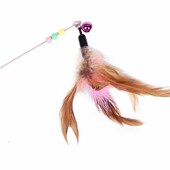 钢丝逗猫棒猫咪玩具羽毛宠物钢丝铃铛逗猫杆小猫咪互动玩具用品