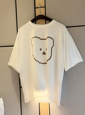 睡衣情侣夏季纯棉短袖T恤男上装加大码140-250斤可外出宽松家居服