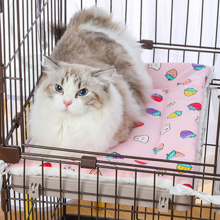 猫笼专用垫冬季加绒加厚保暖猫咪垫带绑带可固定宠物垫猫笼平台垫