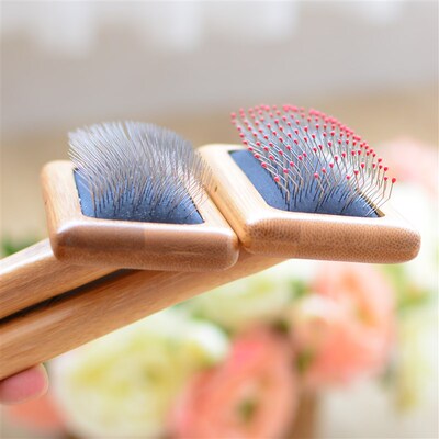 宝丽宠物针梳美容梳子泰迪拉毛梳蓬松开结刷毛梳比熊专用造型神器