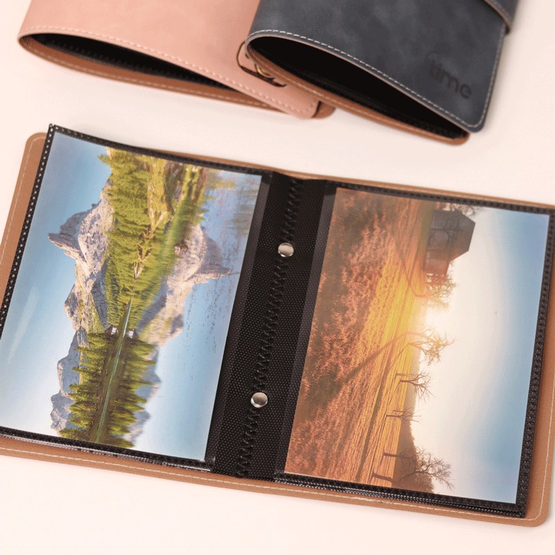 简约黑底6寸4R相册5R影集7寸相簿明信片收藏本生写册定制logo礼物