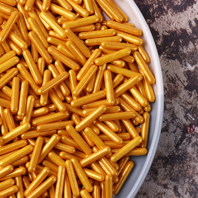 可食用烘焙袋装瓶装糖珠蛋糕装饰金珠白珍珠金色彩珠混合西点糖珠