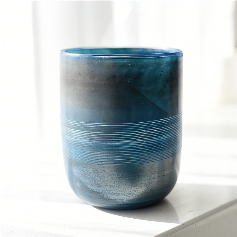 每周一三五10点上新/铜还原欧式创意彩色玻璃花瓶家居装饰品摆件