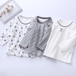 宝宝t恤贴身内穿上衣a类洋气新款 儿童秋衣男童纯棉春秋长袖 打底衫