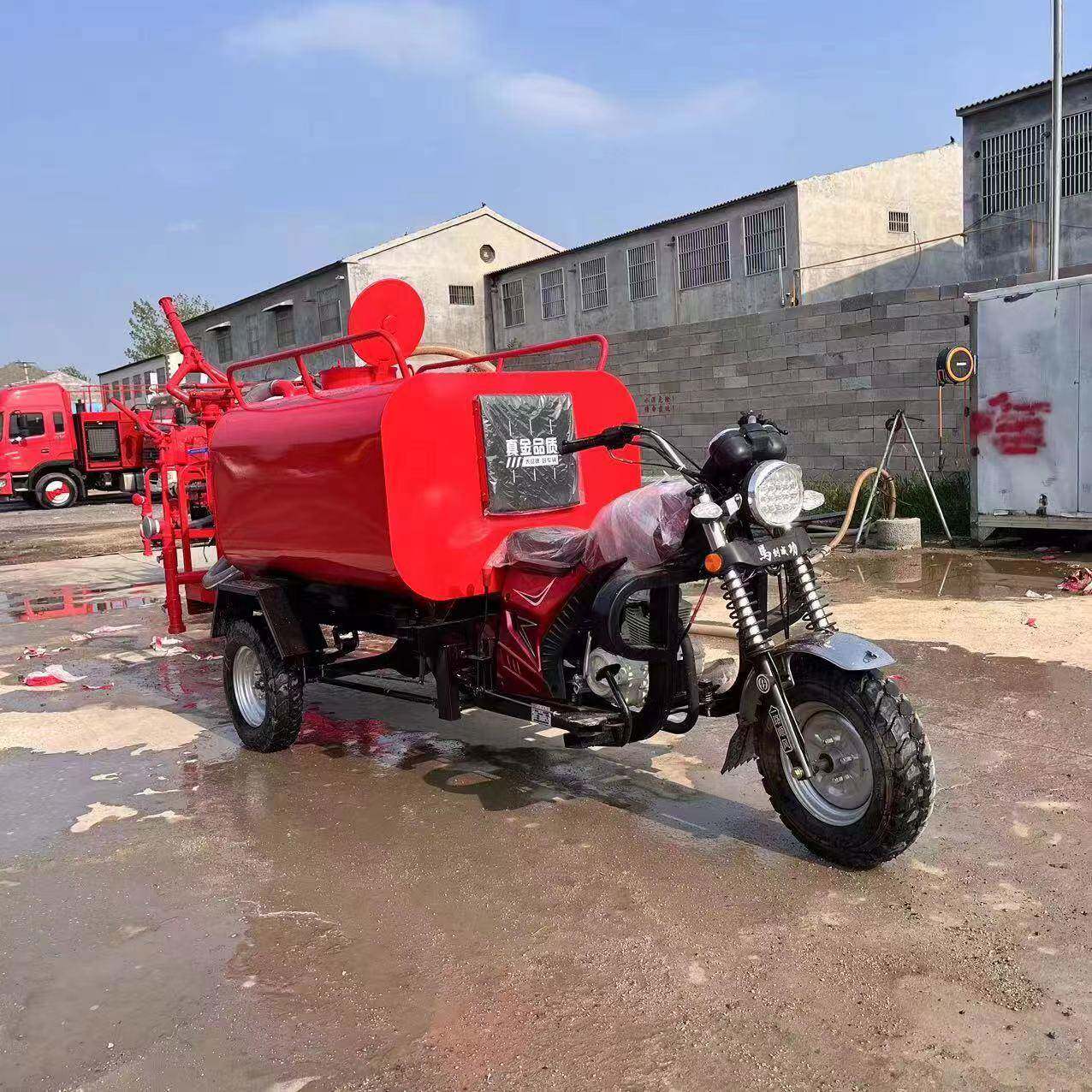 乡镇摩托三轮消车功能水罐消多防洒水车701顺防弘威摩托救援车