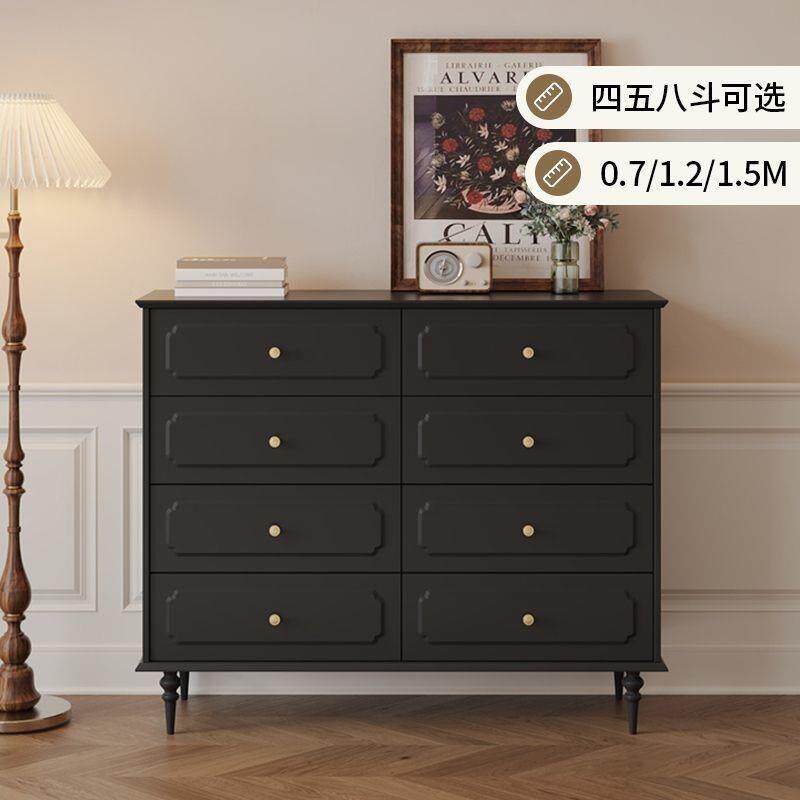 美复古卧室八式斗床尾置物柜中古风客储物边柜电视柜柜斗柜旁厅五