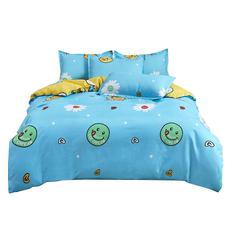 四件套全棉春秋床上用品1.51.8米学生单人双人纯棉被罩简约床单式