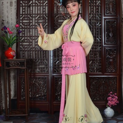 新款戏曲古装演出越剧黄梅戏村姑丫头宫女服五女拜寿丫鬟夏莲服装