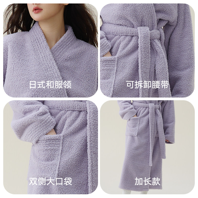 睡袍女情侣睡衣加厚加长法兰绒浴衣珊瑚绒浴袍秋冬季2023男士新款,女士内衣/男士内衣/家居服,睡袍/浴袍,淘宝优惠券,粉丝福利购,淘宝优惠卷