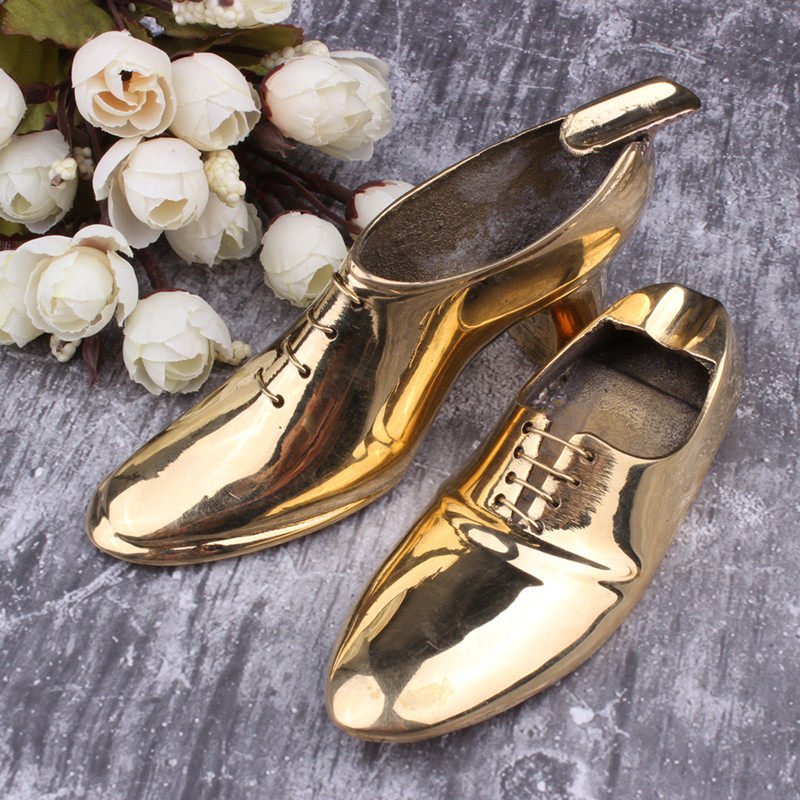 手工铜器造型黄铜烟灰缸手工艺术勾魂鞋烟缸金属铜质复古烟灰缸