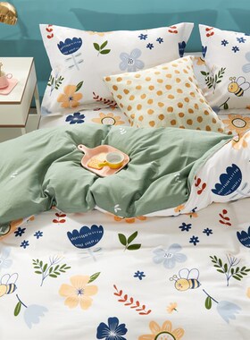 纯棉被套单件150x200夏季全棉单人 160x210床单被罩两件套180x200
