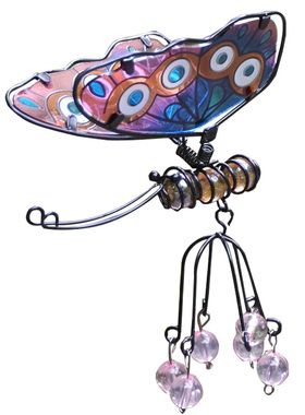 小院子装饰庭院树上花园挂件挂墙墙壁墙上创意铁艺蝴蝶吊饰壁挂