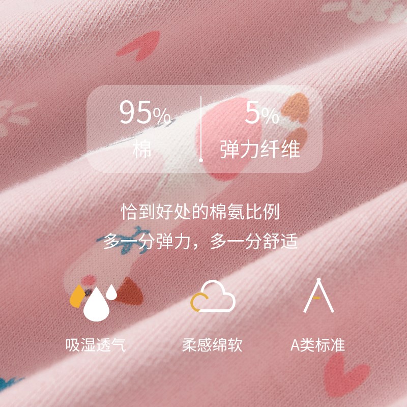 婴儿a类纯棉秋衣套装秋冬无骨保暖护肚内衣裤子女童宝宝高腰套装