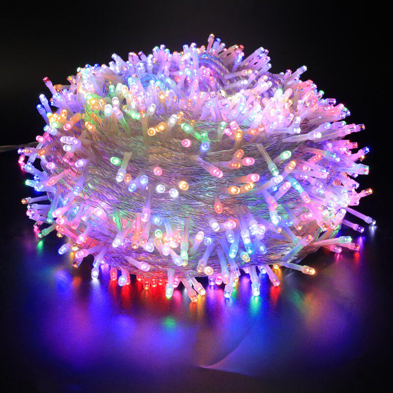 彩灯闪灯串灯满天星led星星灯装饰灯亮化工程灯圣诞节日绕树布置