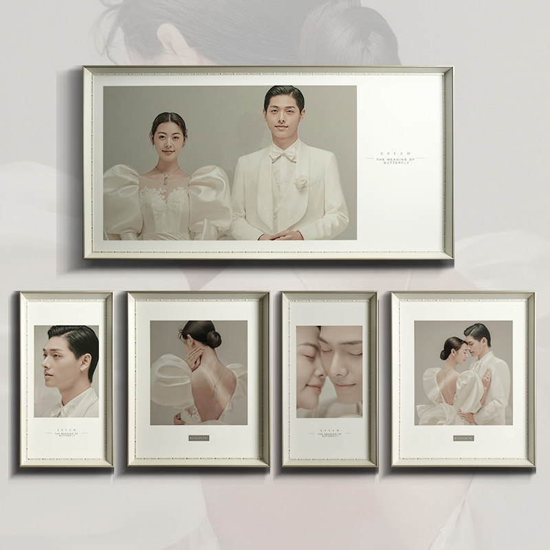婚纱照相框摆台相册照片墙组合放大挂墙定制48寸卧室客厅照片制作