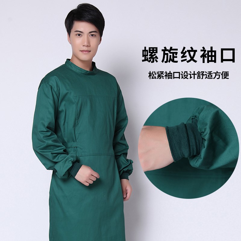 南丁格尔手术衣医护专用全棉男女长袖手术服口腔医生外科绿工作服