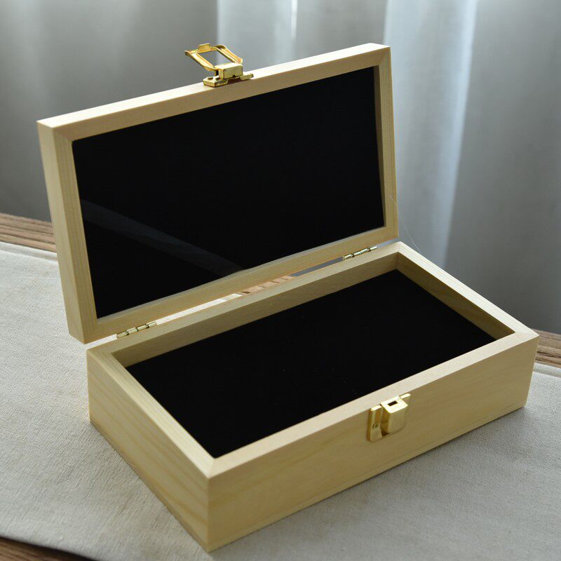 涵青堂泡桐木印泥印章盒装章印便携收纳盒子实木包装盒印鉴盒空盒