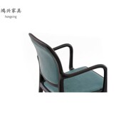 传世黑胡桃实木咖啡厅餐椅靠背带扶手椅子休闲时尚 书房书椅电脑