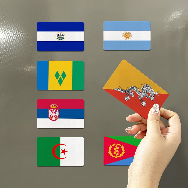 乌克兰国旗汽车贴 软磁贴防盗门黑板冰箱贴无胶无痕磁性吸附5*9cm