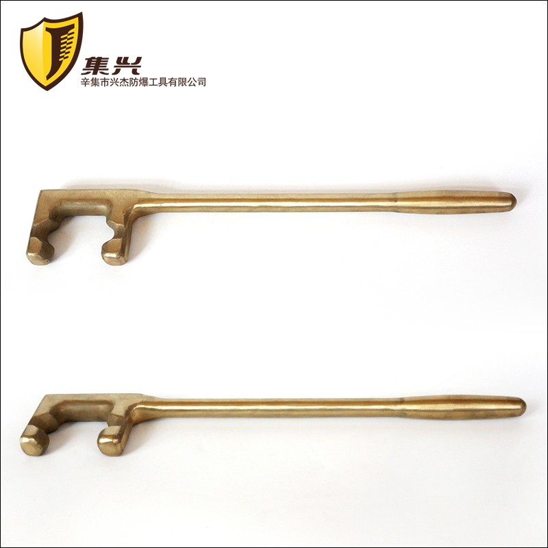 防爆F扳手 防爆F型阀门扳手铜两爪阀门 扳手防滑 铜F型阀门扳手