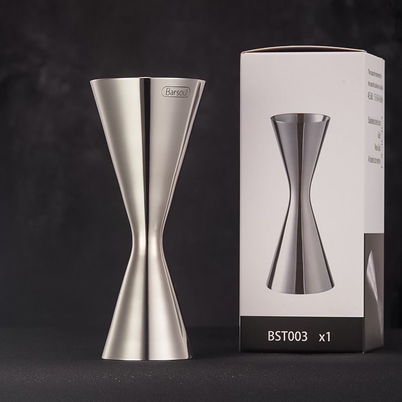 酒吧灵魂 304不锈钢一体式量酒器防摔断量酒器安士器盎司器量杯