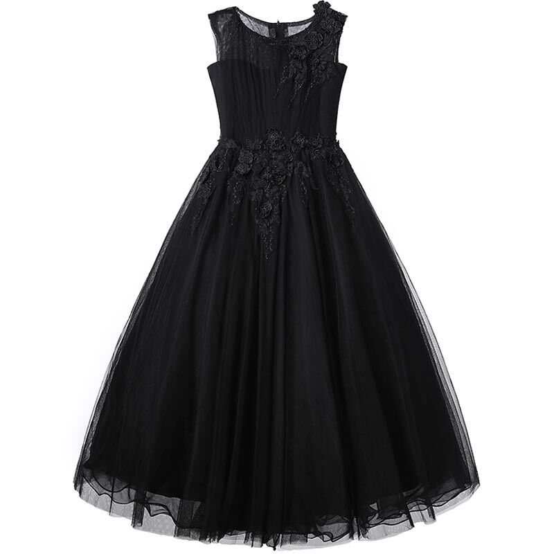 儿童合唱团主持人钢琴演出晚礼服女花童伴娘婚纱公主蓬蓬纱裙长款