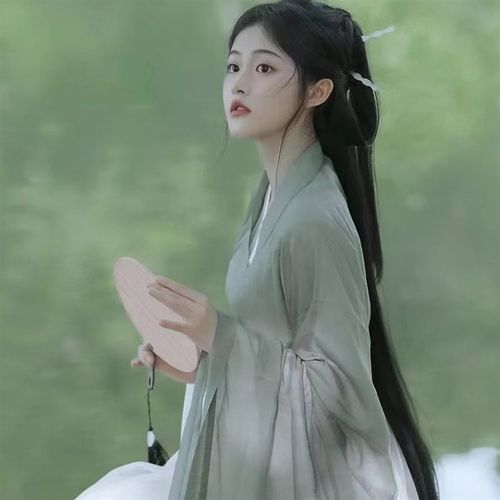 汉服春秋款女魏晋制南北朝交领齐腰古装大袖衫古风仙气舞蹈演出服