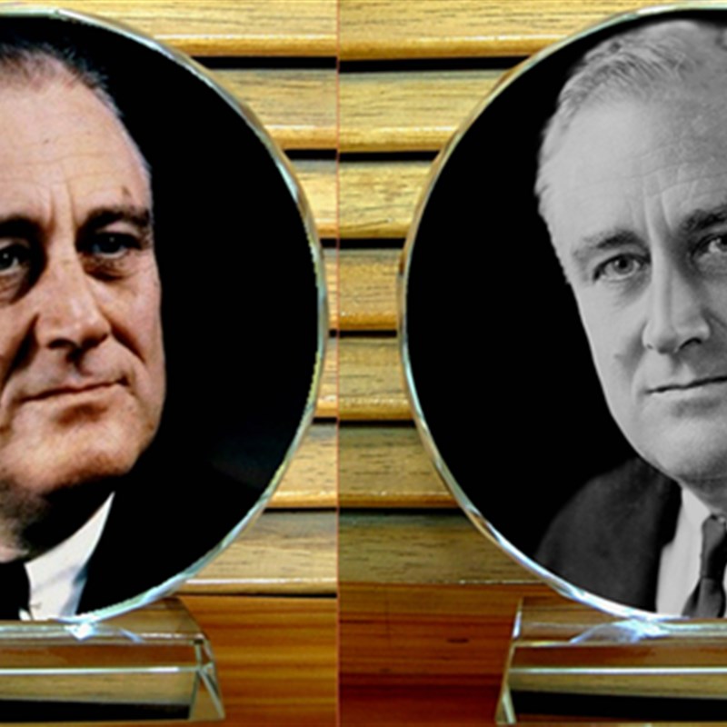 富兰克林罗斯福总统收藏品礼物摆设人偶模型礼品工艺品水晶摆件