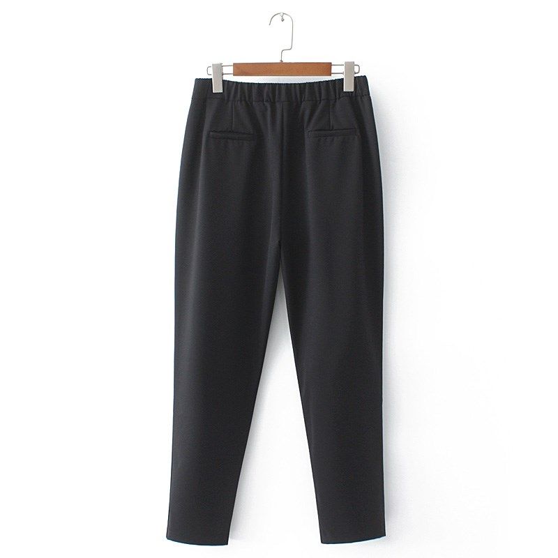 J317胖妹妹mm大码上班穿的裤子春夏薄九分裤西裤高腰工装显瘦直筒