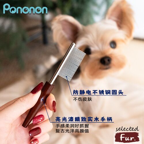 Pononon宠物狗狗迷你面梳嘴毛梳排梳密齿梳面部清洁开结约克夏