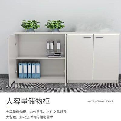 办公室04161桌柜墙隔断柜矮柜带锁文间件资料柜车组边合半围栏柜