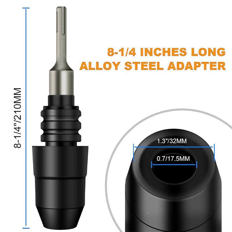 转五坑转换接器电锤钻圆头冲击钻头多OGA柄工具杆接头转换器