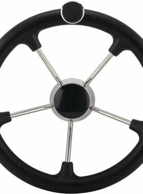 船舵用五金艇配件轮带助力KLI1游5.寸带握把不锈钢方向5盘